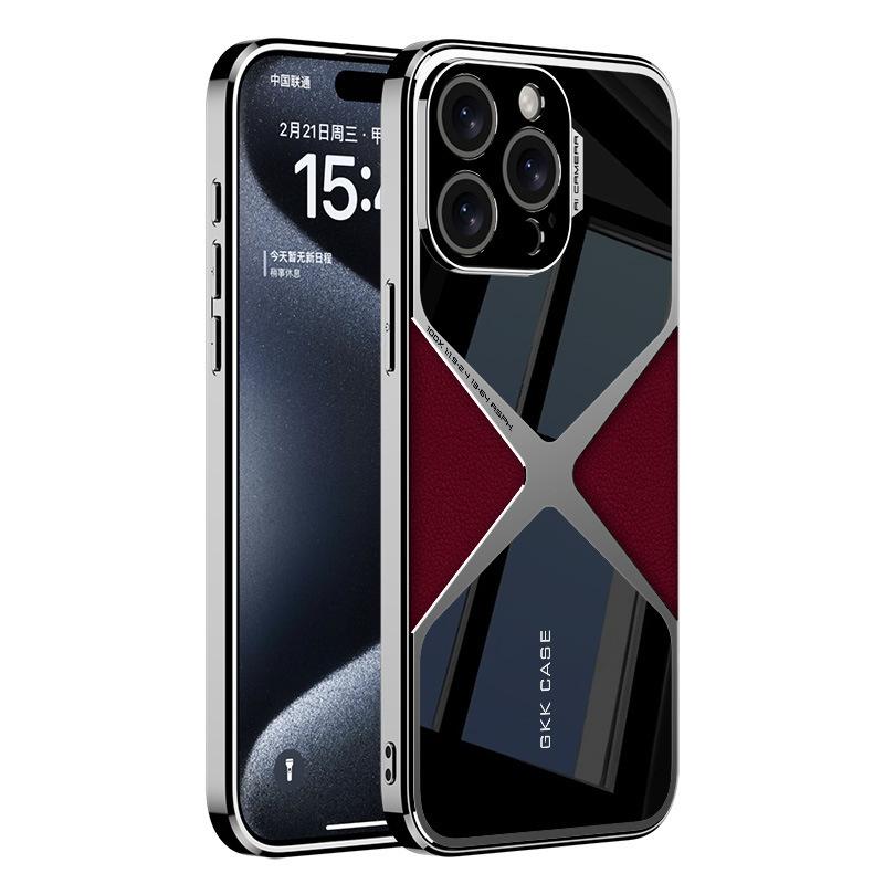 2024 Новый модный чехол из гальванизированной кожи для iPhone 14 15 ProMax, ультратонкий защитный чехол с защитой от падений и износа