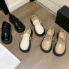 Маленькие кожаные туфли женские новые одинарные туфли на платформе с завязками на щиколотке модные туфли Мэри Джейн женские туфли
