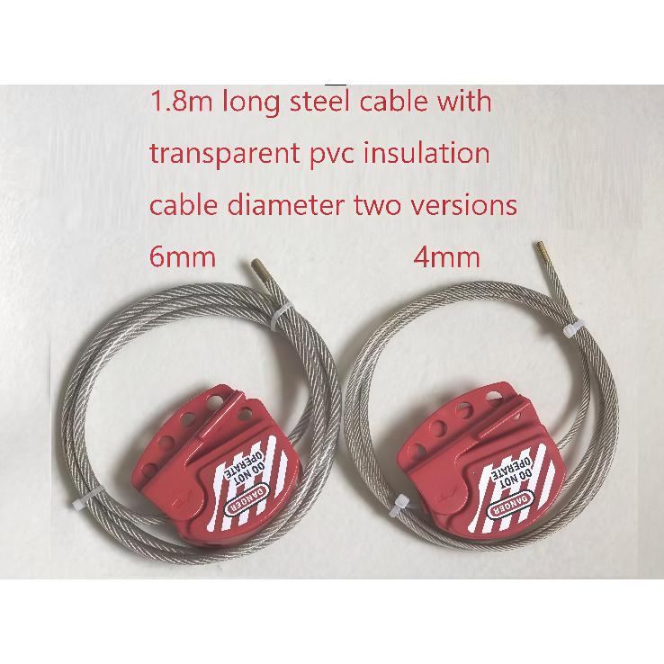 Adjustable Cable Lockout gate valves lockout steel hasp lockout 4