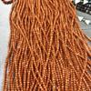 4mm Orange Natural Sea Bamboo Round Beads for DIY Jewelry Making - Loose Semi-Finished Products