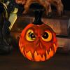 Pumpkin Statue Light Lighted Table Decor Figurine Creative Resin Sculpture for Indoor Outdoor Desk