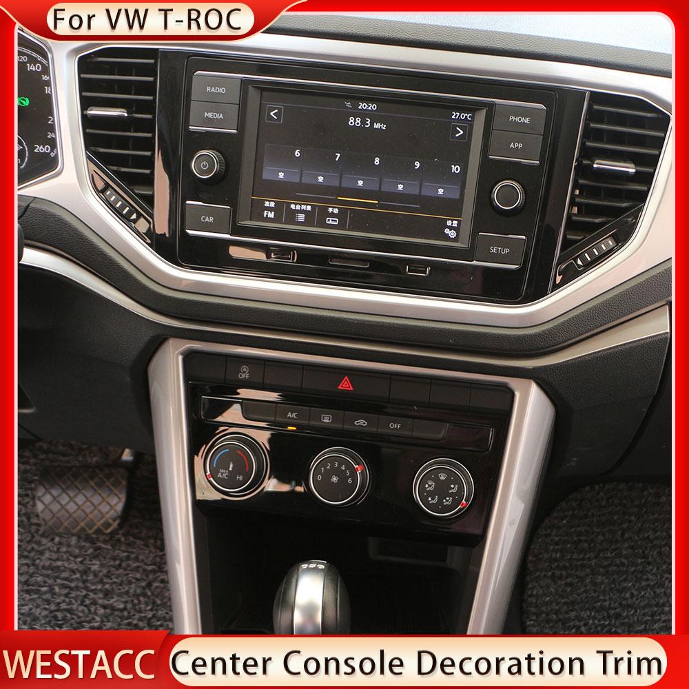 Центральная консоль автомобиля, декоративная полоса, наклейка для Volkswagen VW Troc T-roc 2018 2022