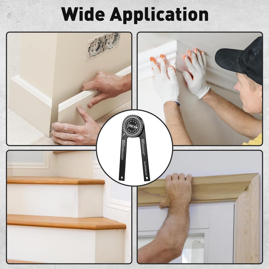 Угломер для торцовочной пилы с прецизионным лазером, внутри-снаружи, искатель угла скоса для плотников, сантехников и всех строительных профессий