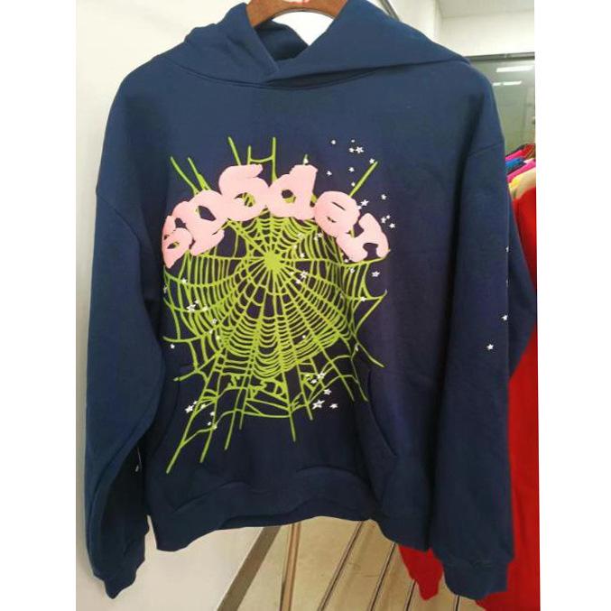 Heavyweight Spider Web Foam Print Fleece Hoodie (450G)
