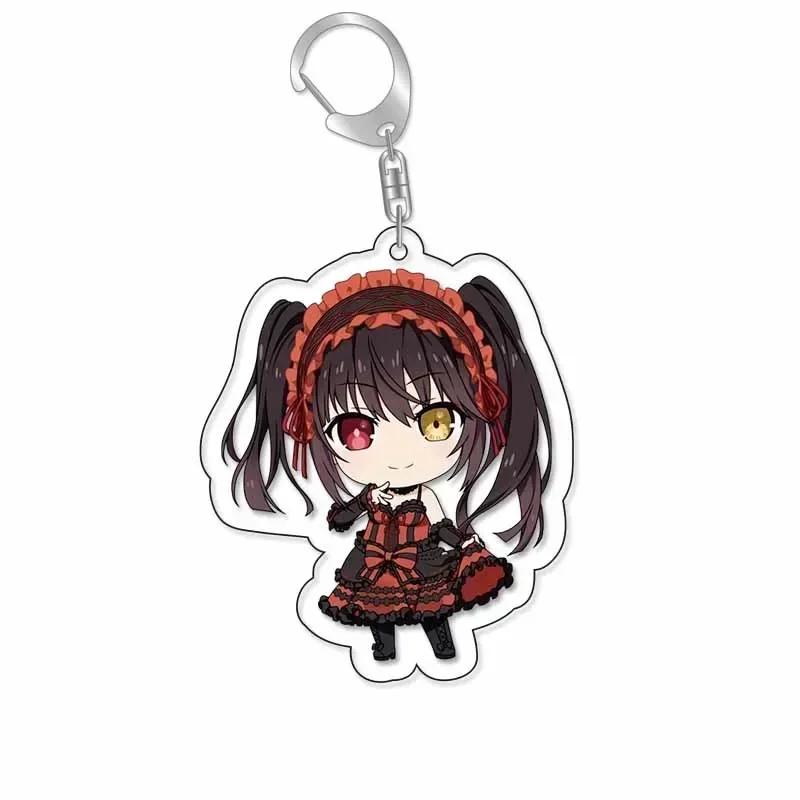 Date A Live Ицука Сидо Ятогами Тока Токисаки Аниме Брелок Милые Мультяшные Брелки Бирка на Сумку Кос Аксессуар Baji Украшение