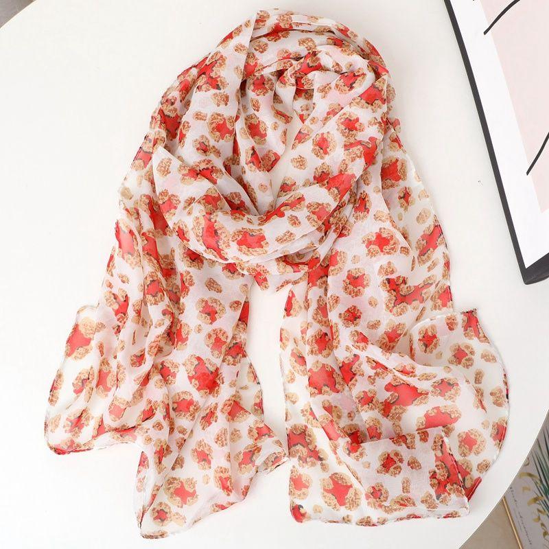 Silk Scarves, Chiffon, Spring and Autumn Fashion Scarves, Thin Warm Scarves, Shawls, Sun Protection