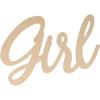 Decorative Word - Word Girl - 25x15.5 Cm - Wood - Contemporary - To Hang