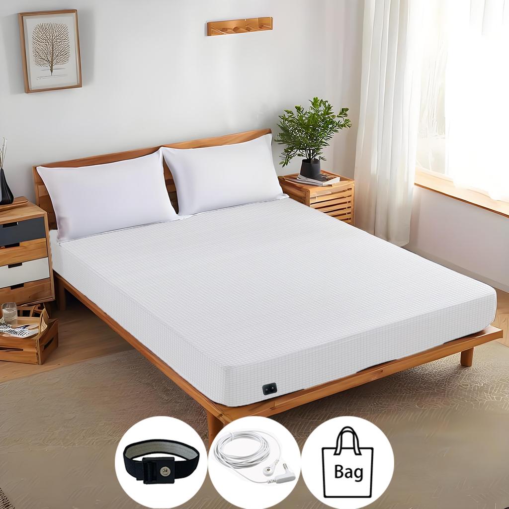 10% Silver Fiber Conductive Grounded Bed Sheet Anti ESD Pressure Relief Improved Sleep Health