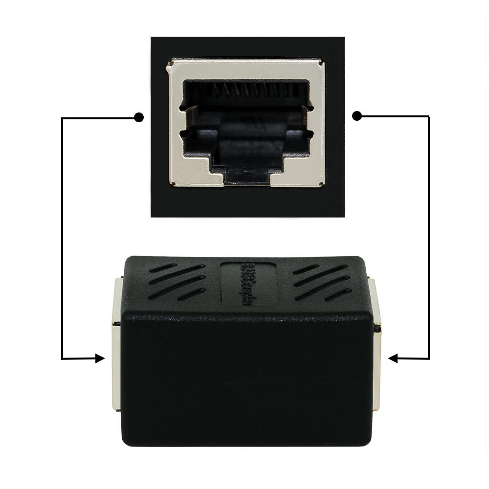 OULLX RJ45 Female to Female Port Network Ethernet LAN Splitter Connector Transfer Head RJ45 Adapter Coupler CAT5 CAT6 Socket