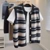 Women's Wool Blend Striped Knit Vest