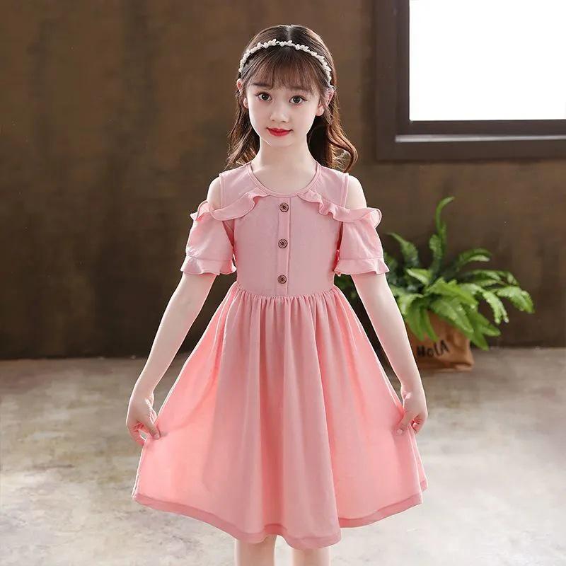 Юбка принцессы с открытыми плечами для девочек – стильный дизайн средней и длинной длины для детей