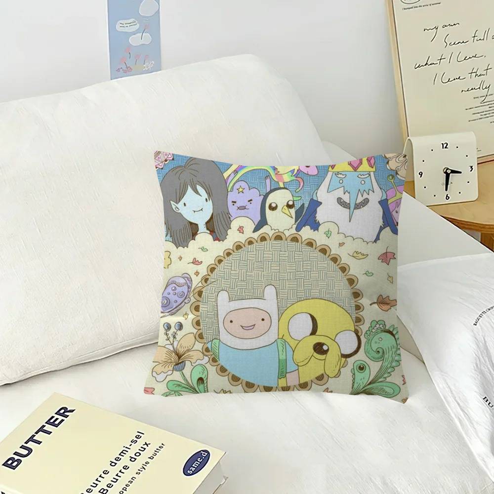 Cushion Cover Inches Farmhouse Decor Home Throw Pillow Covers for Anime AAdventure Times Couch Decorations