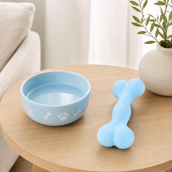 Жевательная игрушка для собак, Мягкая косточка из ТПР для прорезывания зубов у маленьких собак, Устойчивая к пятнам палочка для глубокой чистки зубов для щенка