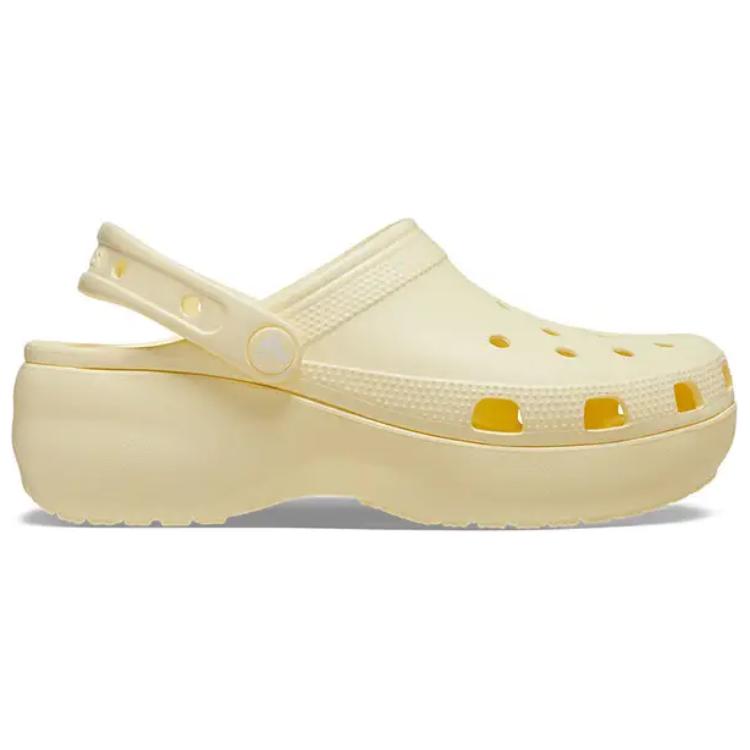 Crocs Классические платформенные клоги Удобные повседневные клоги Женские клоги Кремово-желтые 206750-76O