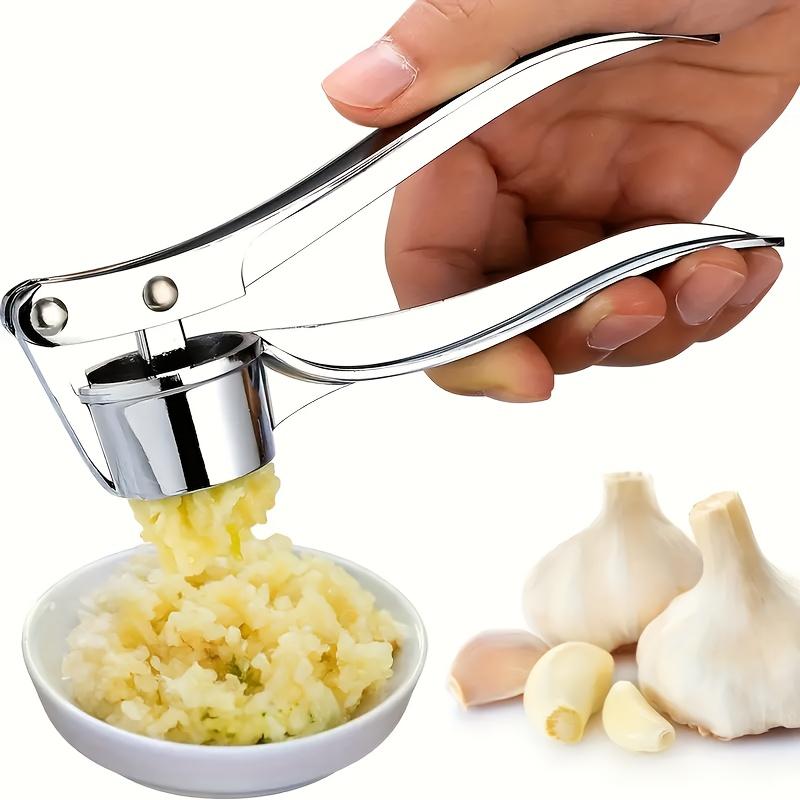 1 шт. Чеснокодавилка, измельчитель и очиститель чеснока из нержавеющей стали, съемная внутренняя тарелка, дизайн для легкой очистки и наполнения чесноком, кухонные аксессуары