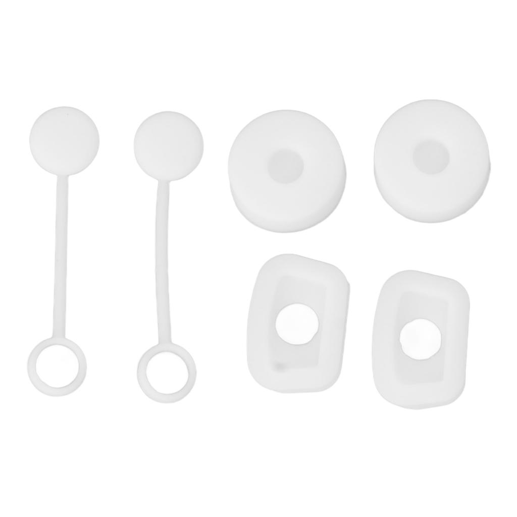 6 ШТ. Заглушка для соломинки для чашки, герметичная, многоразовая, крышка для соломинки, квадратная, круглая, защита от проливания, силиконовый набор заглушек от протекания