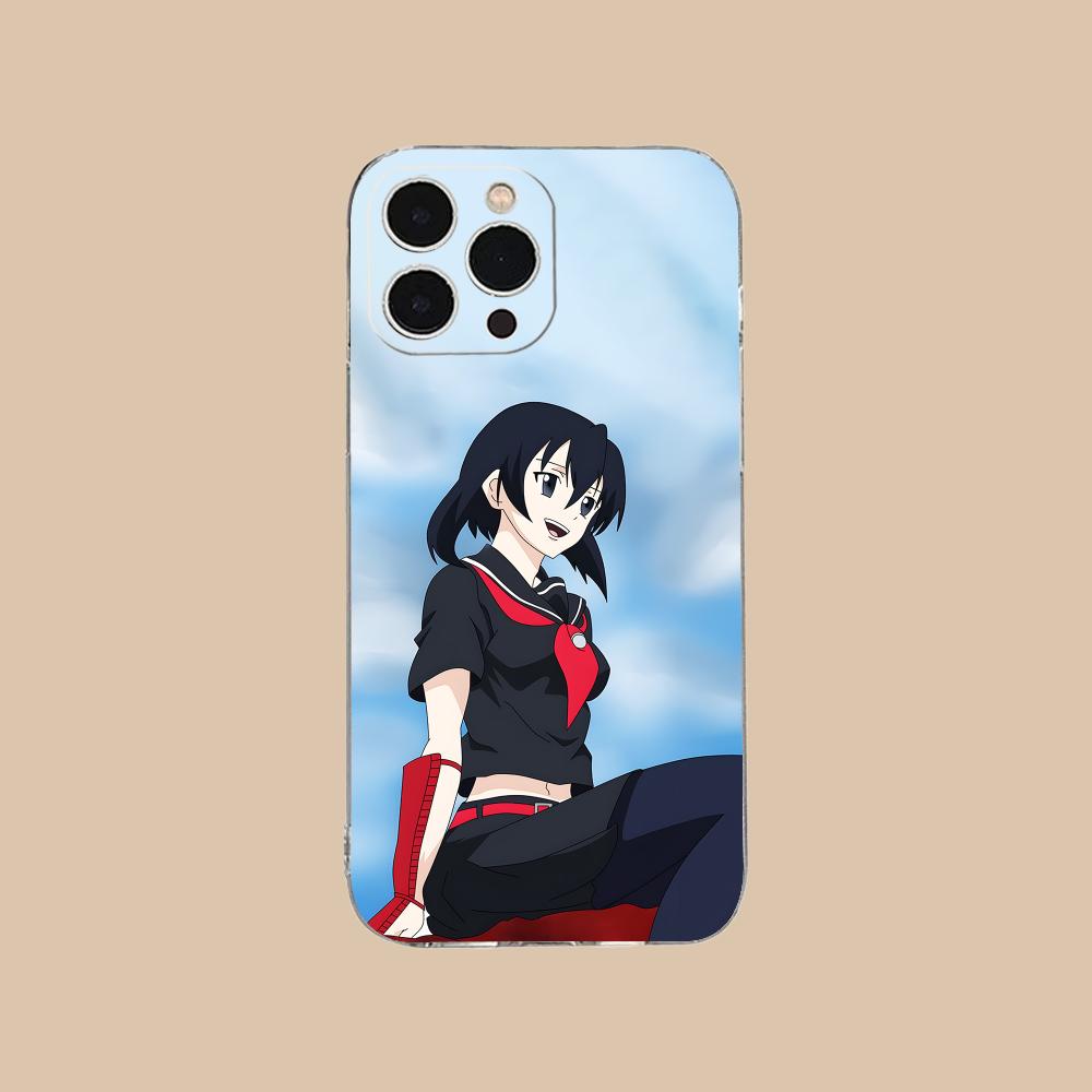 Прозрачный ТПУ чехол для мобильного телефона Akame Kurome для iPhone 17 16 15 14 13 12 11 X XR XS Air Pro Max Plus Mini Цветная крышка