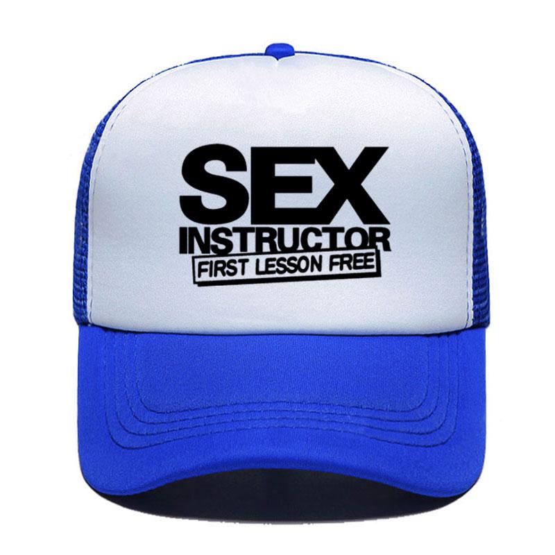 Sex Instructor Funny Creative Baseball Cap Casual Unisex Women Parentchild Hats Mesh Visor Outdoor Sun Hat Adjustable Caps