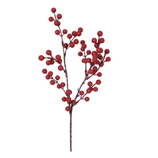 Artificial Red Berry Pick Christmas Holly Berries Stem Faux Plants Foam Berries Branch Xmas Holiday Wedding Party Home Decoration