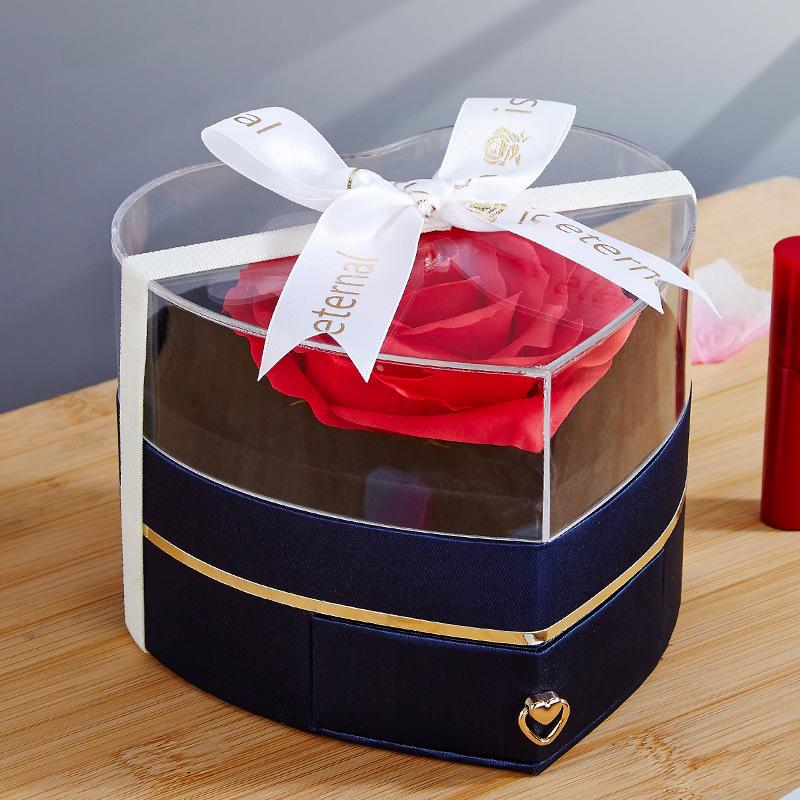 1PC Romantic Birthday Box Luxury Gift for Anniversary Heart Shaped Rose Gift Box Valentine's Day