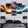 Canvas Print My Hero Academia Wall Art 5 Piece Todoroki Shoto Cartoon Character Picture Anime Poster Home Decor Modular Painting
