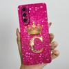 Для Samsung Galaxy A37 A57 5G 2025 Чехол для пары с короной и начальной буквой SM-A376B SM-A5760 Мягкий силиконовый корпус с защитой объектива