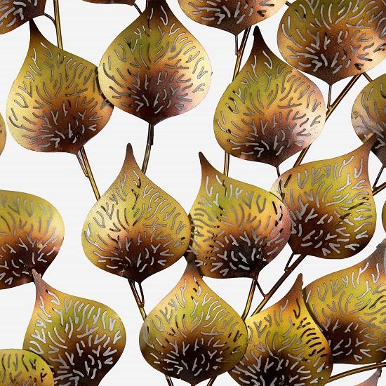 Металлическое золотое дерево ручной работы, настенный художественный декор, акцентная скульптура с Буддой, сидящим на дереве