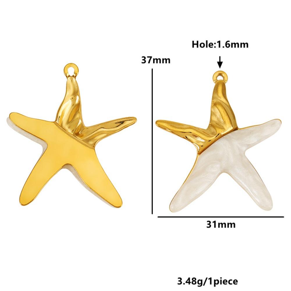 Ocean Theme Beach Pendants Necklace Stainless Steel Conch Charm Pendant DIY Necklace Earrin