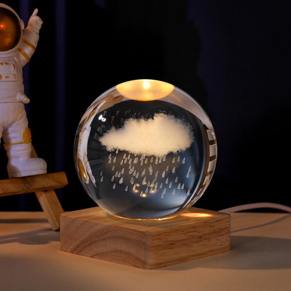 10-1 шт. 8 см Светодиодная подставка для дисплея 6 светодиодов Хрустальный светящийся пьедестал Квадратный Теплый свет Ароматизированный ночник без огня Деревянные основания