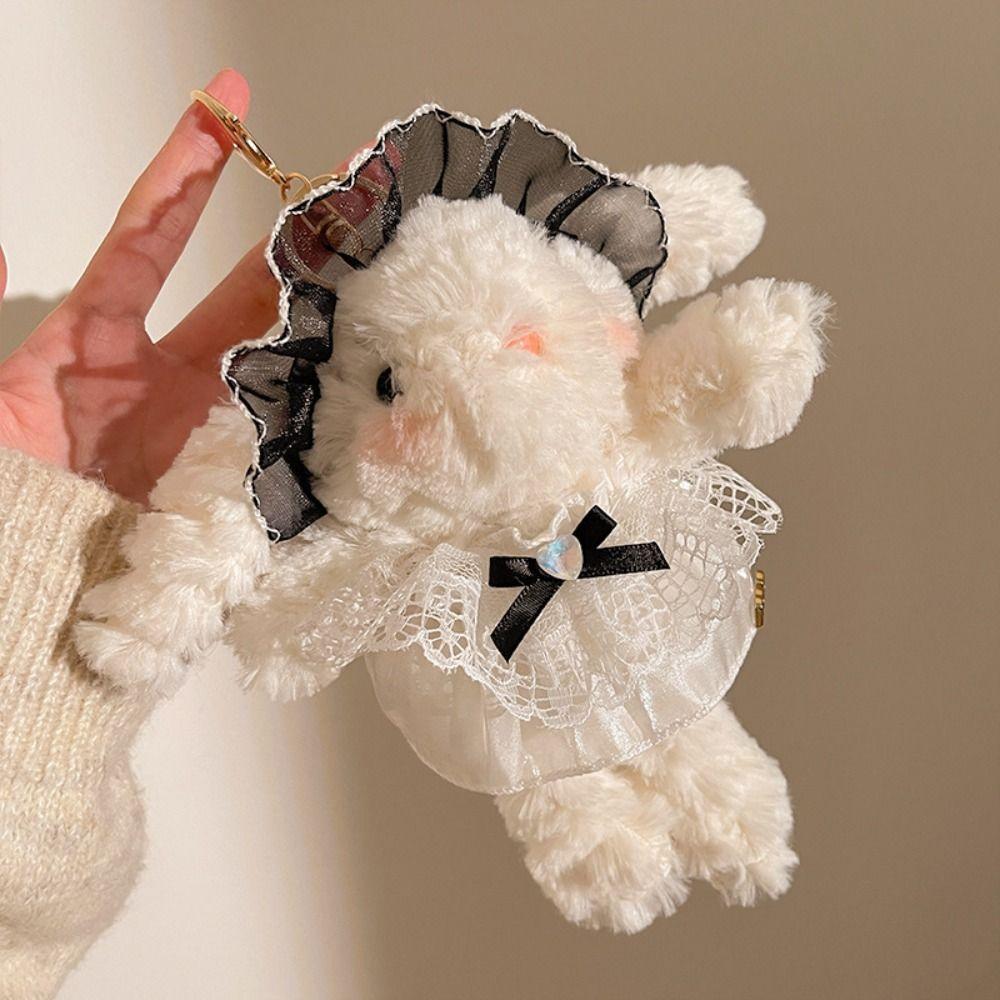 Fluffy Plush Rabbit Doll Pendant Cute Design Rabbit Plush Ornament Gift for Her