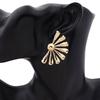 Half Big Sunflower Stud Earrings for Women Bloming Floral Hyperbole Big Ear Decoration Female Party boucle oreille femme