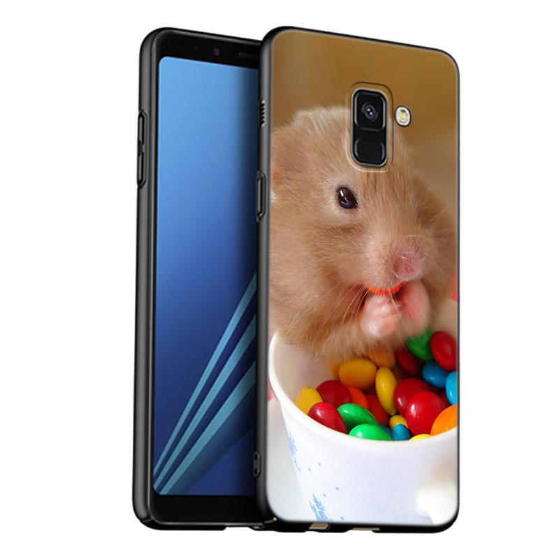 Милый чехол для телефона с изображением хомяка для Samsung Galaxy A01 A03 Core A04 E A02 A05 A10 A20 A21 A30 A50 S A6 A8 Plus A7, черный чехол