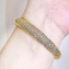 WWJ высококачественный свадебный золотой браслет с тонким сверкающим кубическим цирконием королевское сокровище ювелирный подарок