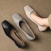 Fashion Low Heel Sheepskin Hollow-out Baotou Sandals Women's Xia New Retro Shallow Single Shoes