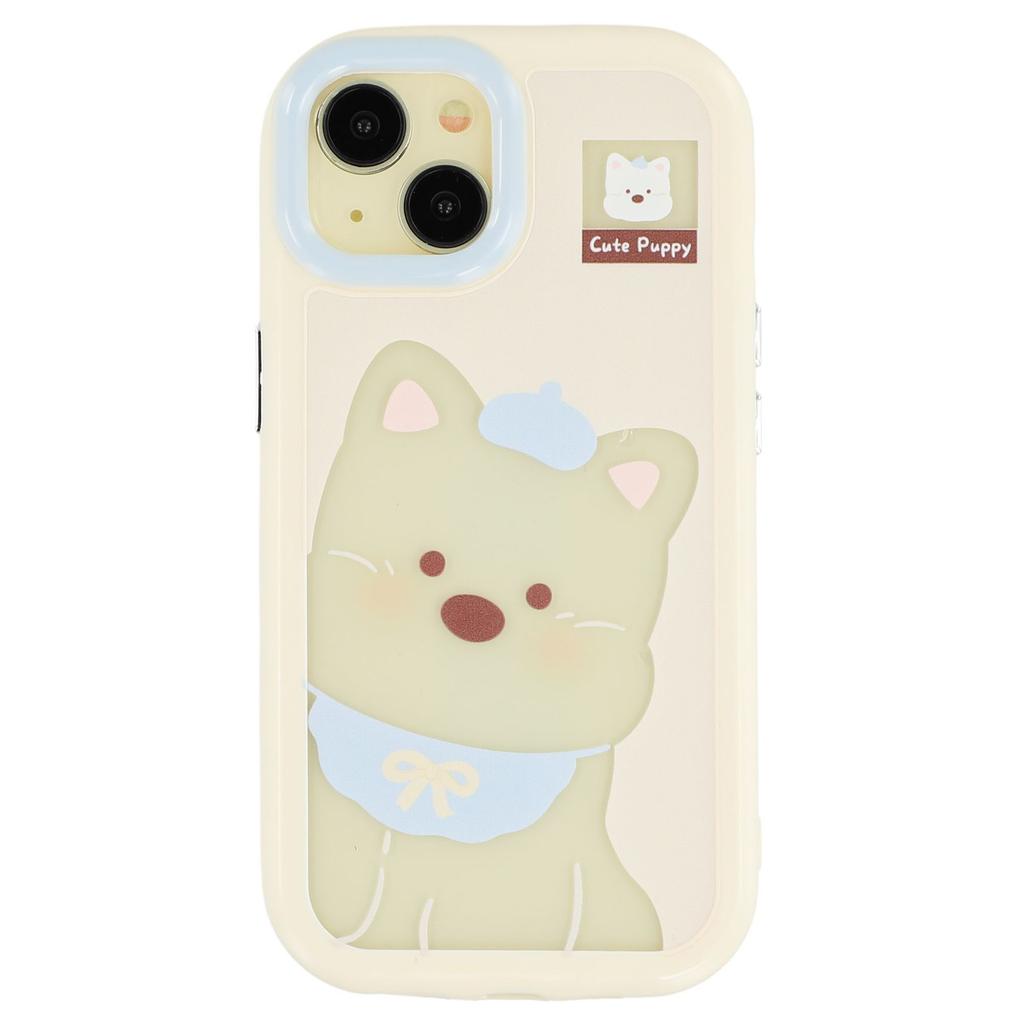 For iPhone 13 Case Pattern Printing TPU+Acrylic Phone Back Cover Large Lens Cutout