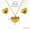 New stylish European and American fashion stainless steel jewelry set, including earrings and a titanium steel necklace, designed for women