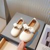 Туфли кожаные для девочек 2024 весна осень новые туфли для маленьких девочек с бантом модные туфли принцессы детская обувь в корейском стиле Мэри Джейн из ПУ