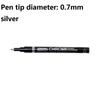 Electroplating Mirror Silver Paint Pen Manual Repair Chrome-plated Metal Waterproof Tire Ceramic Manual DIY Touch-up Paint 0.7mm/1mm/3mm Pen Tip