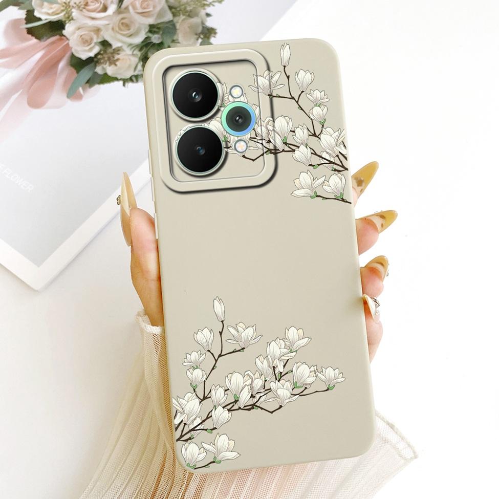 Чехол для Realme 15 Pro Корпус RMX5101 Силиконовый Роскошный Модный Цветы Каваи Милый Расписной Ударопрочный Чехол для Телефона
