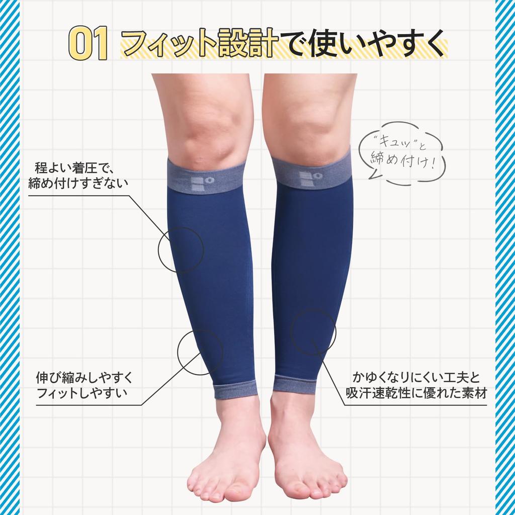 Комплект компрессионных повязок для голени HapiLeg, 2 шт. (Ночной Синий)