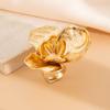 Неправильное открытое кольцо с преувеличенным украшением на руку, индивидуальное цветочное кольцо для повседневной носки