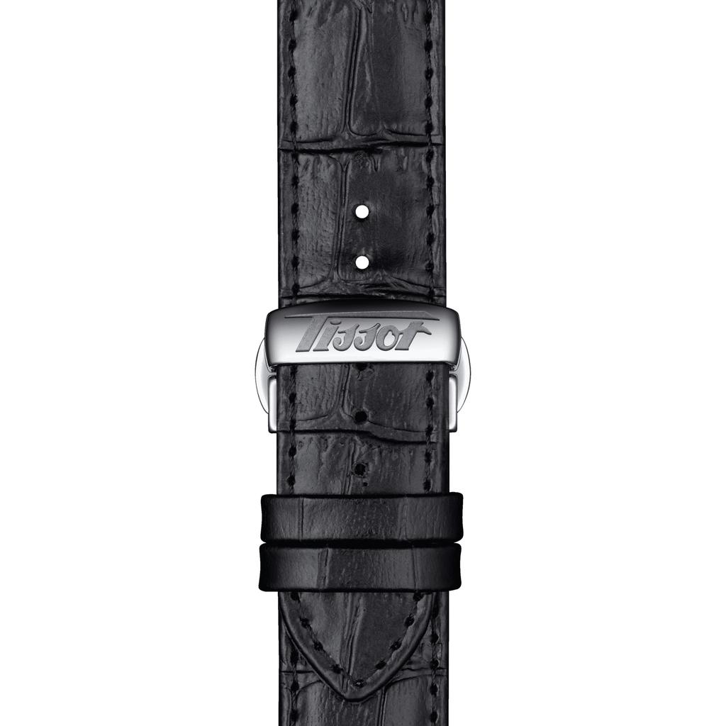Tissot Мужские модные часы с кожаным ремешком и черным циферблатом T118.430.16.051.00