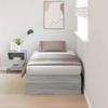 Storage Bed Frame with Grey Sonoma Finish 80 x 200 cm