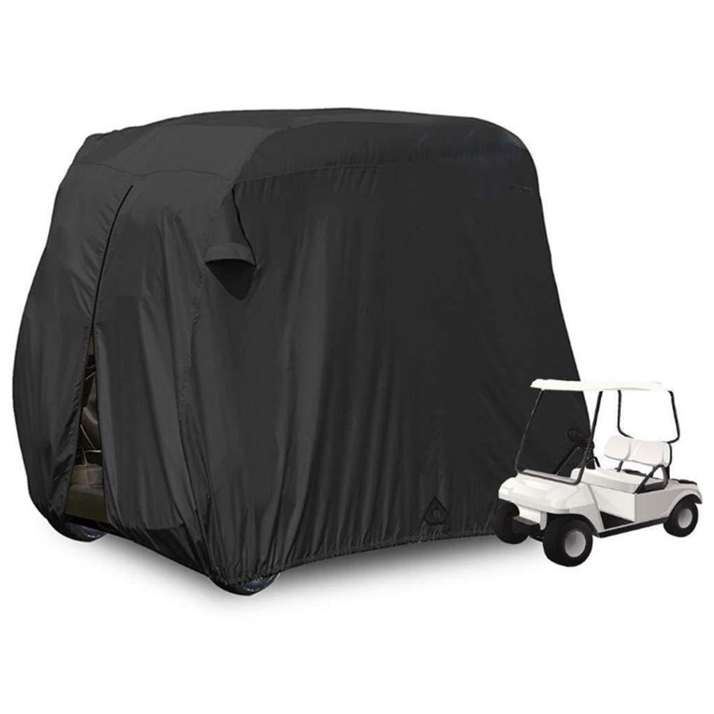210D Black Cart Cover Waterproof Rainproof Dustproof Cover for Golf Cart Home Supplies