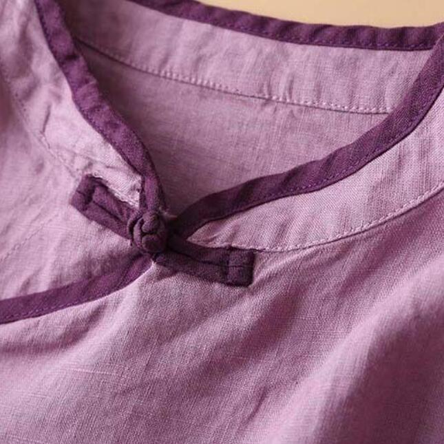 Весенняя женская блузка на пуговицах в китайском стиле с наклонной планкой и пуговицами, свободная рубашка с вышивкой, весна 2024 года