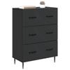 Drawer Cabinet Black 66 x 34.5 x 89.5 cm Particleboard