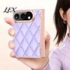 Hinge Protection Shell Faux Leather Phone Case for IPhone-Duo, with Screen Protector & Anti Fingerprint Cover Protection, Rhinestone Cover,