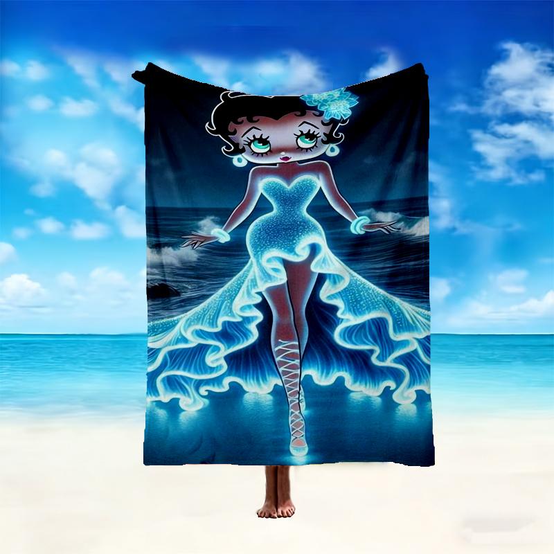 1pc Betty Boop Blanket, Super Cozy Printed Home Blanket, All-Season Warmth