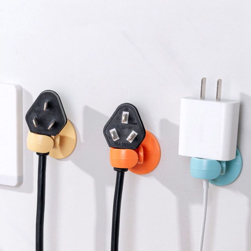 Настенный клейкий крючок для вилок Пластиковая стойка для хранения шнуров Практичный держатель для хранения вилок Офис