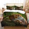 3D DUVET QUILT COVER Bedding Set 3D Jungle Running Tiger Printed DUVET QUILT COVER Bedding Set Washed Microfiber 2 / 3 Set